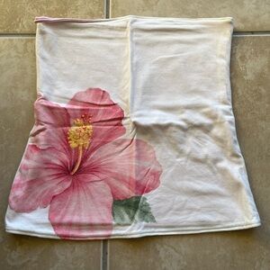 Hollister Reversible Tube Top with Pink Hibiscus